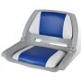 Седалка за лодка със сгъваема облегалка и синьо-бяла възглавница(sku90418