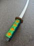 Меч катана с хамелеонова зелено и синя оплетка и разтегателно острие, снимка 1