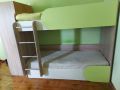 Детска стая " Рики " - двуетажни легла, гардероб, секция и бюро с надстройка, снимка 1 - Спални и легла - 45996109