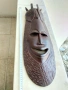 Много голяма 67 см. Африканска дървена маска, снимка 4