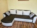 Разтегатетелен ъглов диван с две ракли, снимка 1 - Дивани и мека мебел - 45693722