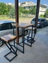 бар столове от масив и желязо , снимка 7