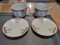Лот чаши и чинийки ИЗИДА шевица , снимка 1