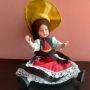 Колекционерска кукла народна носия Molls Trachten Puppen Celluloid 16 см, снимка 5