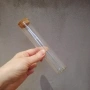 Епруветки стъклени с корк декоративно шишенце дълго с тапа, снимка 1