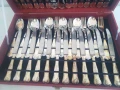 Италиански посребрени прибори за хранене 51 броя  Комплекта е в кутия и е за 12 души. Комплектьт вкл, снимка 10