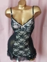 Hunkemoller 75 D Черна дантелена рокля/ нощница/, снимка 5