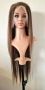 Естествена дантелена перука 80 см - 200% плътност, 13x6 Lace, светло кафява права коса, снимка 1