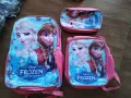 Ученически раници Барби Barbie Frozen Elsa+ несесер и малка чанта, снимка 1