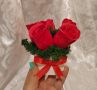 Кашпа със сапунени рози, снимка 1 - Декорация за дома - 45437899