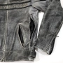 Harley Davidson Spencer Оригинално Кожено Яке Износен Захабен Изцапан Ефект M, снимка 2