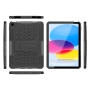 Удароустойчив калъф за Apple iPad (2025) / 10.9 (2022) с Гумена Текстура и Стойка, TPU+PC - Черен, Ч, снимка 14