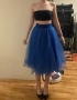 Синя пола до коленете – ръчна изработка – тюл, снимка 1