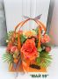 Чантичка с цветя в оранж, снимка 4