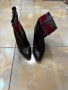 Подарявам - дамски вишневи змийски боти  номер - 35 стелка - 22см. ток - 8см., снимка 1