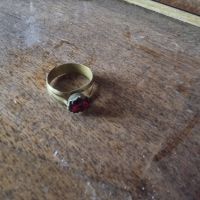 Кралство Югославия. Позлатен пръстен. Дамски пръстен. Старинен накит, снимка 2 - Пръстени - 45653436