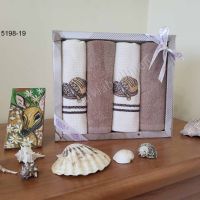 Подаръчни комплекти памучни кърпи за дома, снимка 11 - Хавлиени кърпи - 45606036