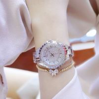 Уникален дамски часовник с циферблат, покрит с камъни, снимка 5 - Дамски - 45010062