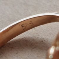Дамски златен пръстен с циркони , снимка 5 - Пръстени - 45338069