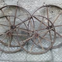 Железни колела за каруца, снимка 2 - Антикварни и старинни предмети - 45295934