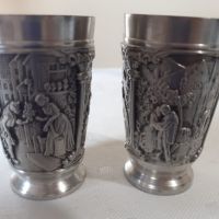Немски чаши за ракия от калай Antik *  Vintage, снимка 3 - Антикварни и старинни предмети - 45344895
