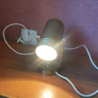 Винтидж настолна лампа от месинг с подвижно рамо, снимка 3 - Настолни лампи - 45180676