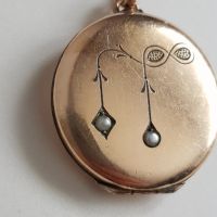 Позлатен медальон за снимки естествени перли Арт Ниво 1900., снимка 4 - Други ценни предмети - 45361430