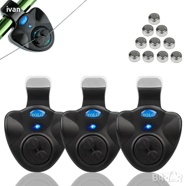 намаление 3 броя сигнализатори с включени батерии, снимка 1