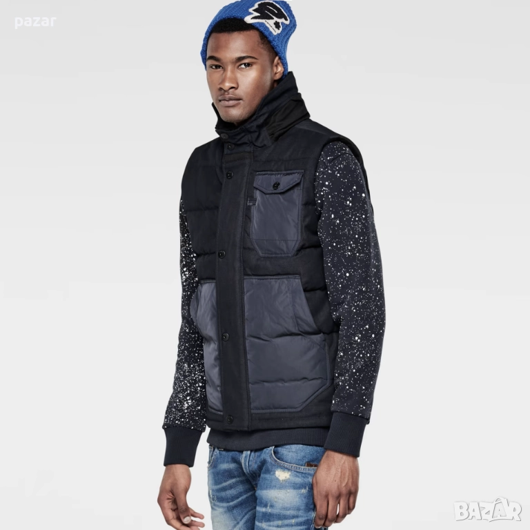 G-STAR RAW Wolker Vest Мъжки Пухен Елек с Джобове M, снимка 1