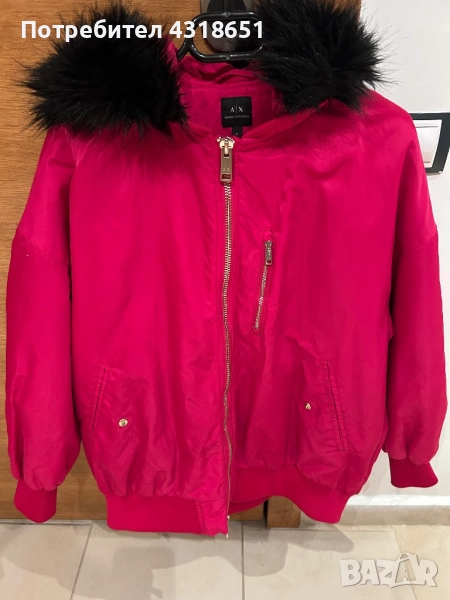 Armani яке с качулка и пух, снимка 1