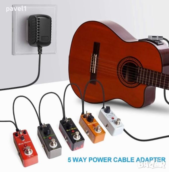 Чисто нови адаптери за китарни ефекти NEUMA Guitar Effects Pedal Power Supply Adapter 9V DC 1A (1000, снимка 1