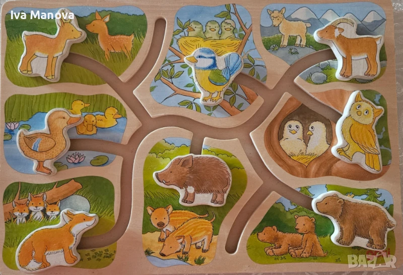 Goki Плъзгащ пъзел Майка и дете, снимка 1