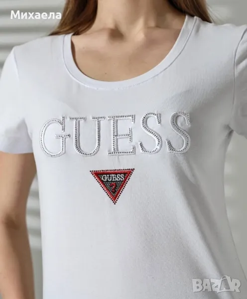 Памучни дамски тениски Guess - два цвята -  45 лв., снимка 1