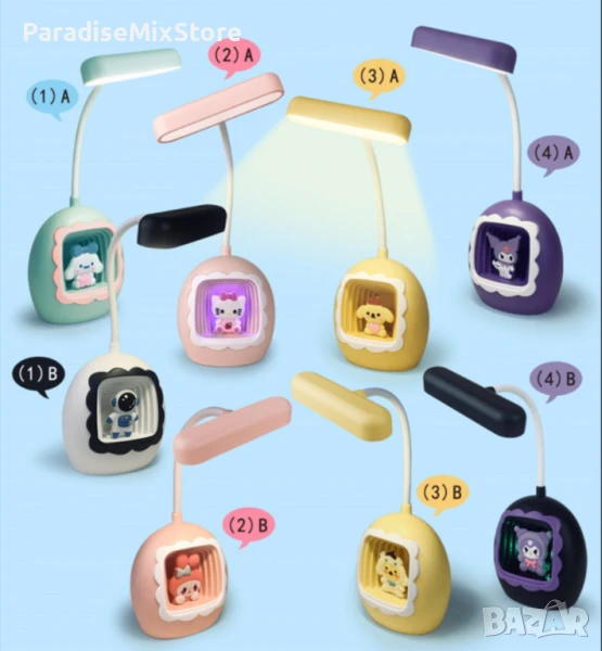 Детска LED настолна лампа с фигурки – забавна светлина за мечтатели, снимка 1