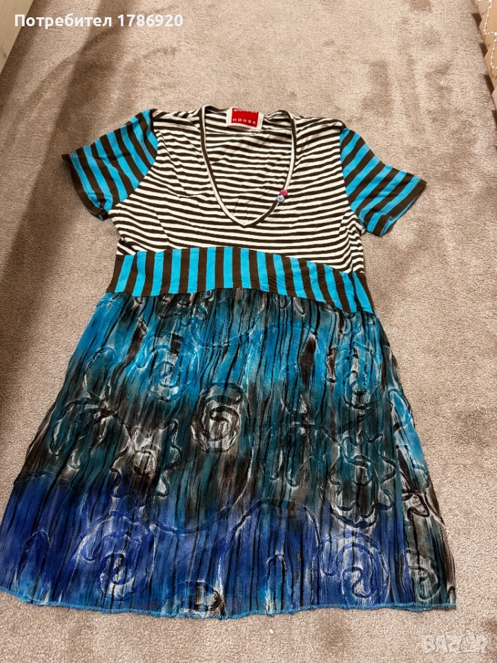 Флорална тениска с райета - Sweater House 🌸, снимка 1