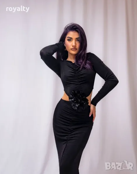 Стилна черна рокля, снимка 1