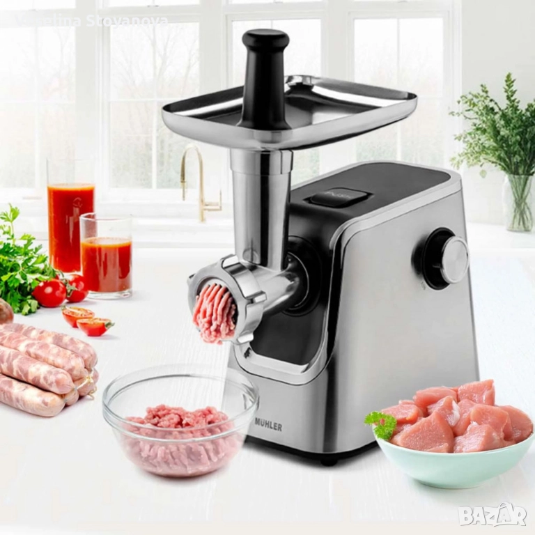 Месомелачка с приставки за домати и колбаси Muhler, 1800W, снимка 1