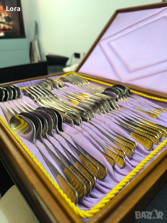 48 бр. Прибори / комплект/ Петко Денев / от социализма / Set of 48 pcs utensils from souvient union, снимка 1