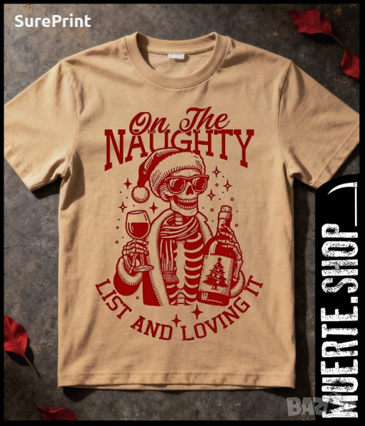 Тениска CHRISTMAS NAUGHTY LIST, снимка 1