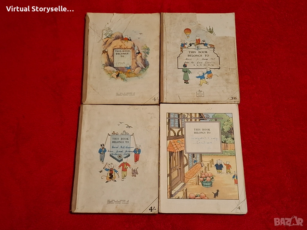The Rupert Book 1947, 1948, 1949, 1951 Daily Express колекционерски стари детски книги, снимка 1