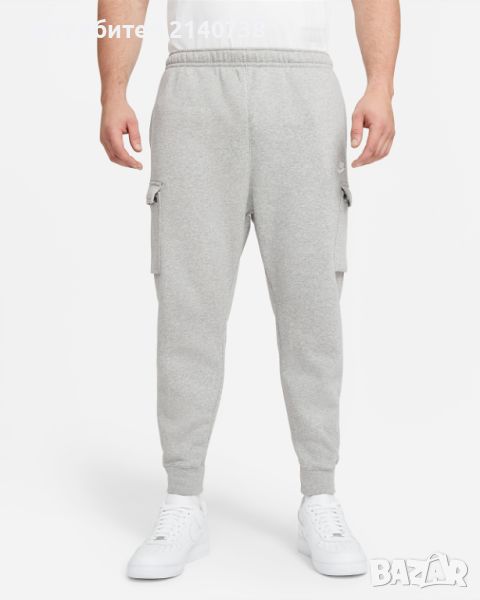 ПРОДАДЕНО: Nike Sportswear Tapered Leg Карго панталон 'Club' в сиво, снимка 1