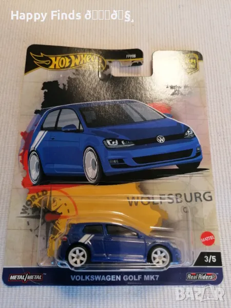 💕🧸 Hot Wheels Volkswagen Golf MK7 World Tour Set, снимка 1