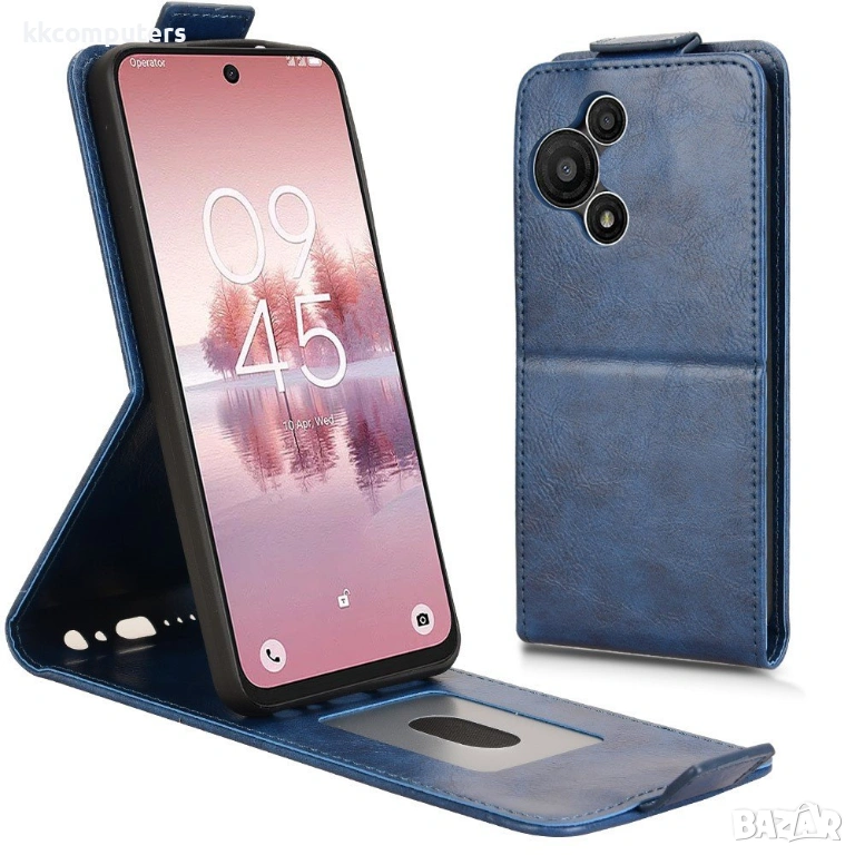 Калъф Портфейл за TCL 60 SE NxtPaper 5G - Вертикален Флип, Кожен PU, с Джоб за Карти и Стенд, Магнит, снимка 1