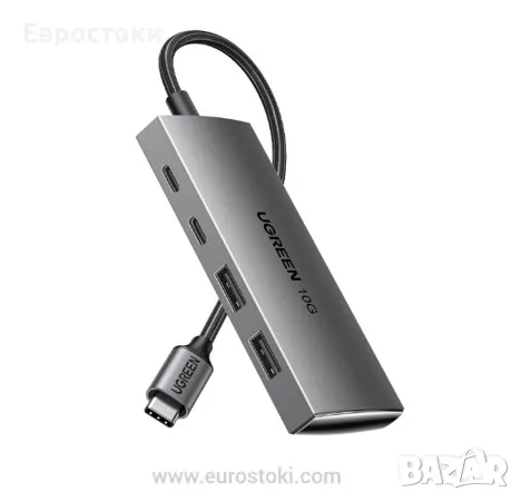 UGREEN USB C хъб 10Gbps, 4 порта, USB 3.2, 2 х USB-C 3.2 и 2 х USB-A 3.2, удължител на USB порт. USB, снимка 1