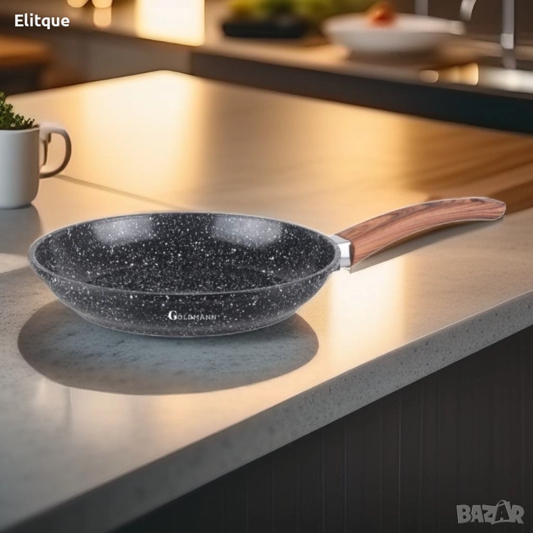 Тиган Goldmann GM-0420, 20/24/28см., Лят алуминий, Керам. покр., Индукция, снимка 1