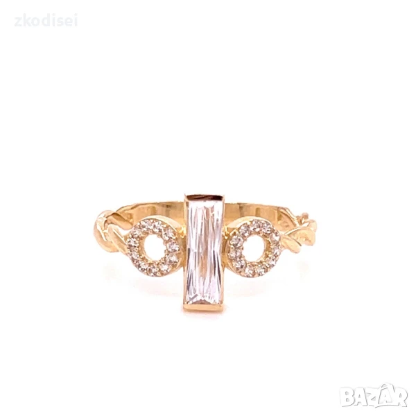 Златен дамски пръстен 2,06гр. 14кр.проба:585 размер:57 модел:32121-4, снимка 1