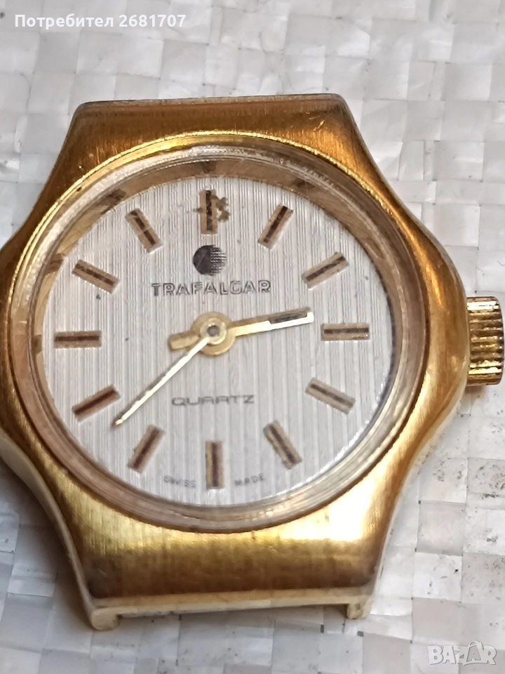 позлатен дамски часовник Trafalcar , снимка 1