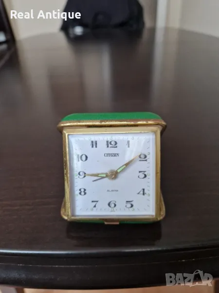 Рядък антикварен колекционерски японски туристически будилник CITIZEN , снимка 1