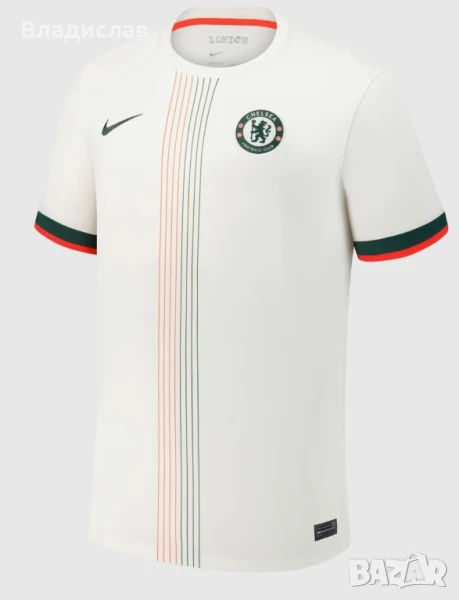 Chelsea Nike Dri-FIT Stadium Away 2025/26 - Бяла тениска на Челси Найки за сезон 2025/26, снимка 1