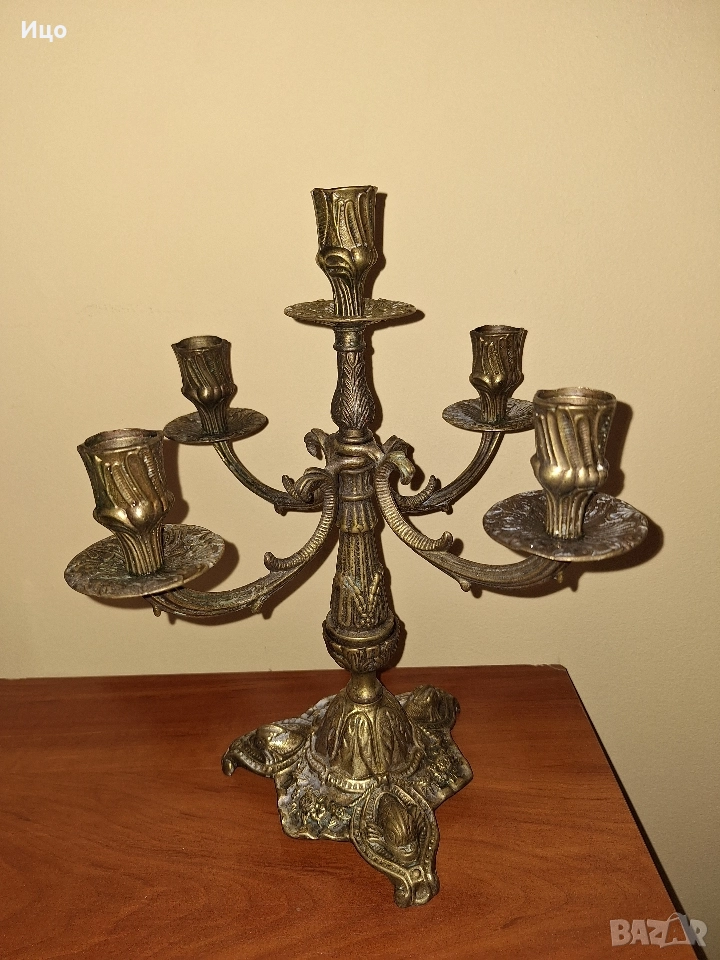 Свещник месинг, снимка 1